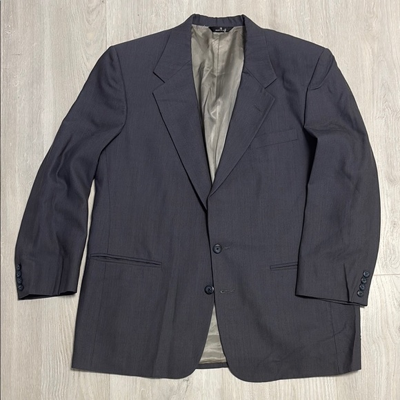 🔥BUNDLESALE 44L Perry Ellis Blue and Gray Sport Coat Classic Single-Breasted - Picture 1 of 6